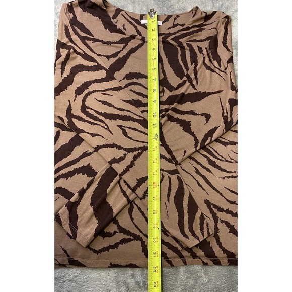 Bar lll Women's Long Sleeve Animal Print Jersey Top Size OX - Picture 11 of 11